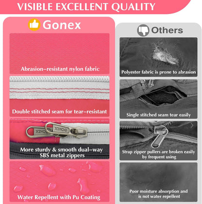 Gonex Compression Packing Cubes, 3pcs/4pcs Expandable Storage Travel Luggage Bags Organizers