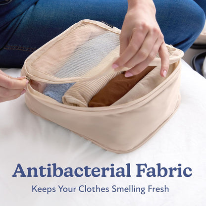 Vandel Space-Saving Compression Packing Cubes for Women, Men, Compressible Carry On Suit Case Organizer Luggage Packing Cubes for Travel Organizer Bags for Luggage and Backpacks, Suitcase Cube