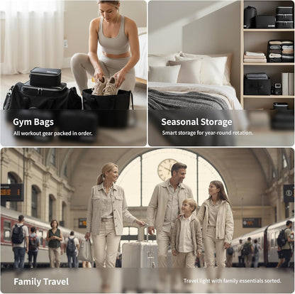 Cipway 5 Set Packing Cubes for Travel Suitcase Organizer for Accessories Luggage Carry On Suitcase Lightweight Black