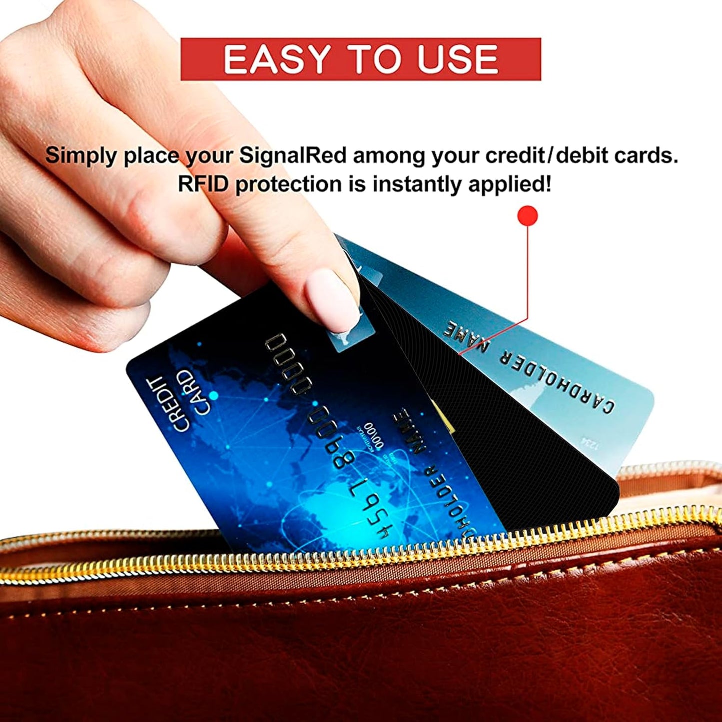 SaiTech IT 20 Pack RFID Blocking Card, One Card Protects Entire Wallet Purse, NFC Contactless Bank Debit Credit Card Protector ID ATM Guard Card Blocker–(Black)