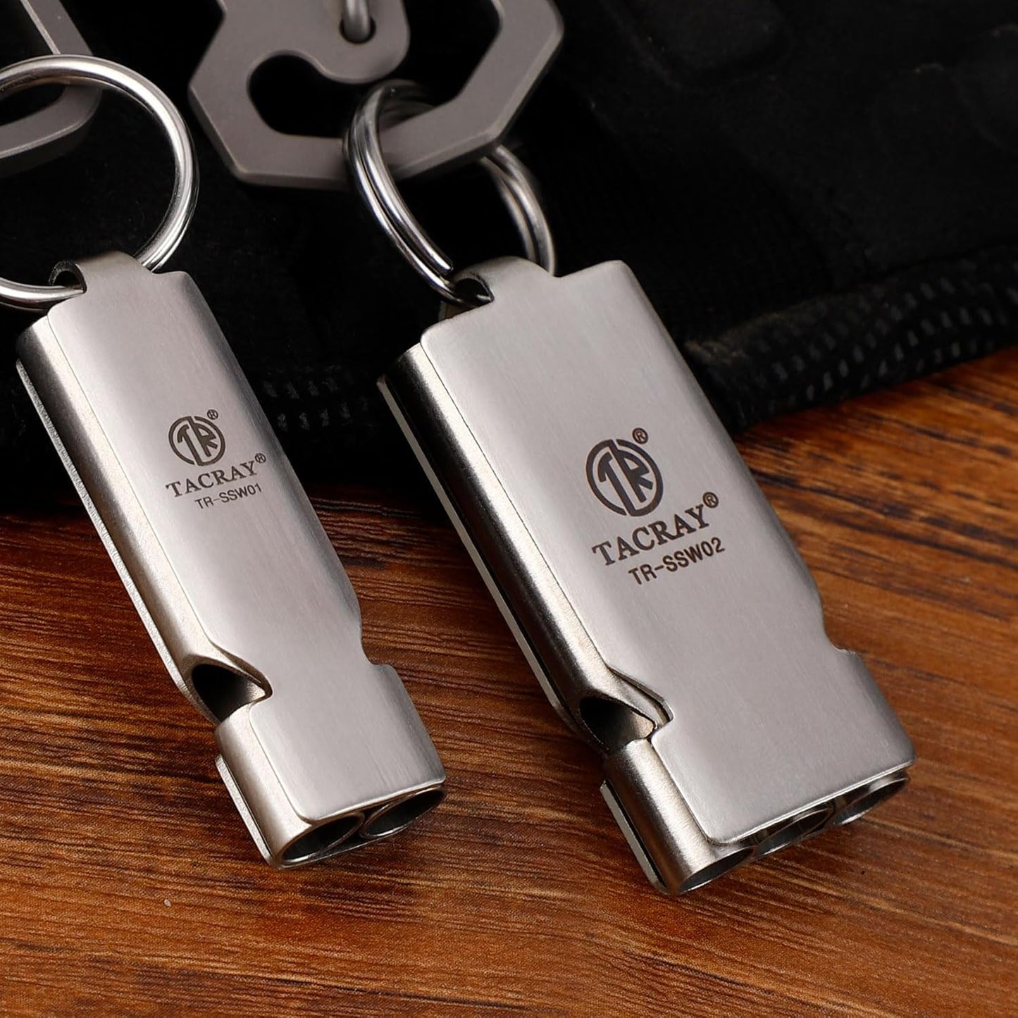 TACRAY Emergency Whistles Lifeguard Safety Whistle with Neck Chain and Keychain for Outdoor Camping Hiking