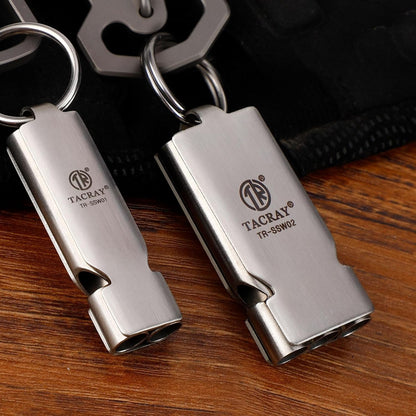 TACRAY Emergency Whistles Lifeguard Safety Whistle with Neck Chain and Keychain for Outdoor Camping Hiking