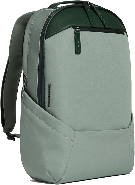 Troubadour Apex Backpack 3.0-25L Premium Laptop Backpack - Ergonomic & Water Resistant - Designed for Work and Travel - Green Smoke & Obsidian Green