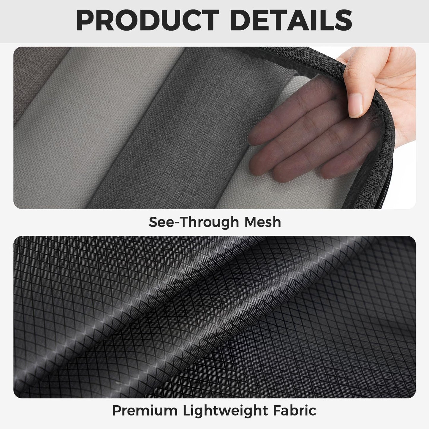 BAGAIL 6 Set Ultralight Compression Packing Cubes Packing Organizer for Travel Accessories Luggage Suitcase Backpack