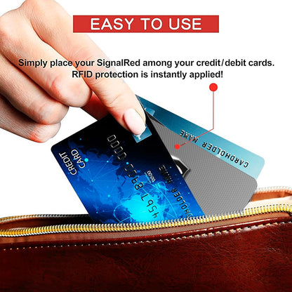 SaiTech IT 5 Pack RFID Blocking Cards, One Protects Entire Wallet Purse, NFC Contactless Bank Debit Credit Card Protector ID ATM Guard - Grey
