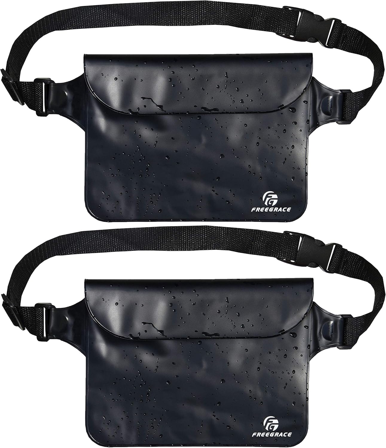 Freegrace Waterproof Pouches with Waist Strap / Pouch Case Bundle Set- Keep Your Phone & Valuables Dry and Safe - Waterproof Dry Bags for Boating Swimming Snorkeling Kayaking Beach Water Parks Pool