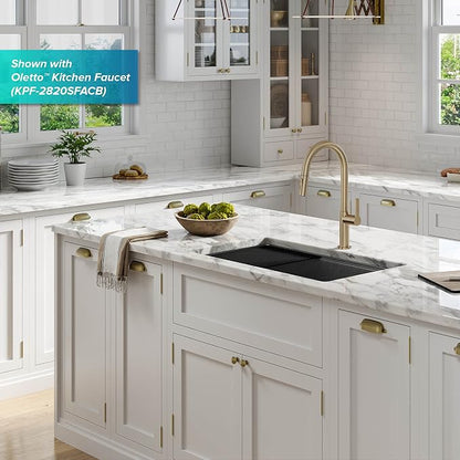 KRAUS Bellucci 32” in. Undermount Workstation Granite Kitchen Sink in Metallic - Image 3