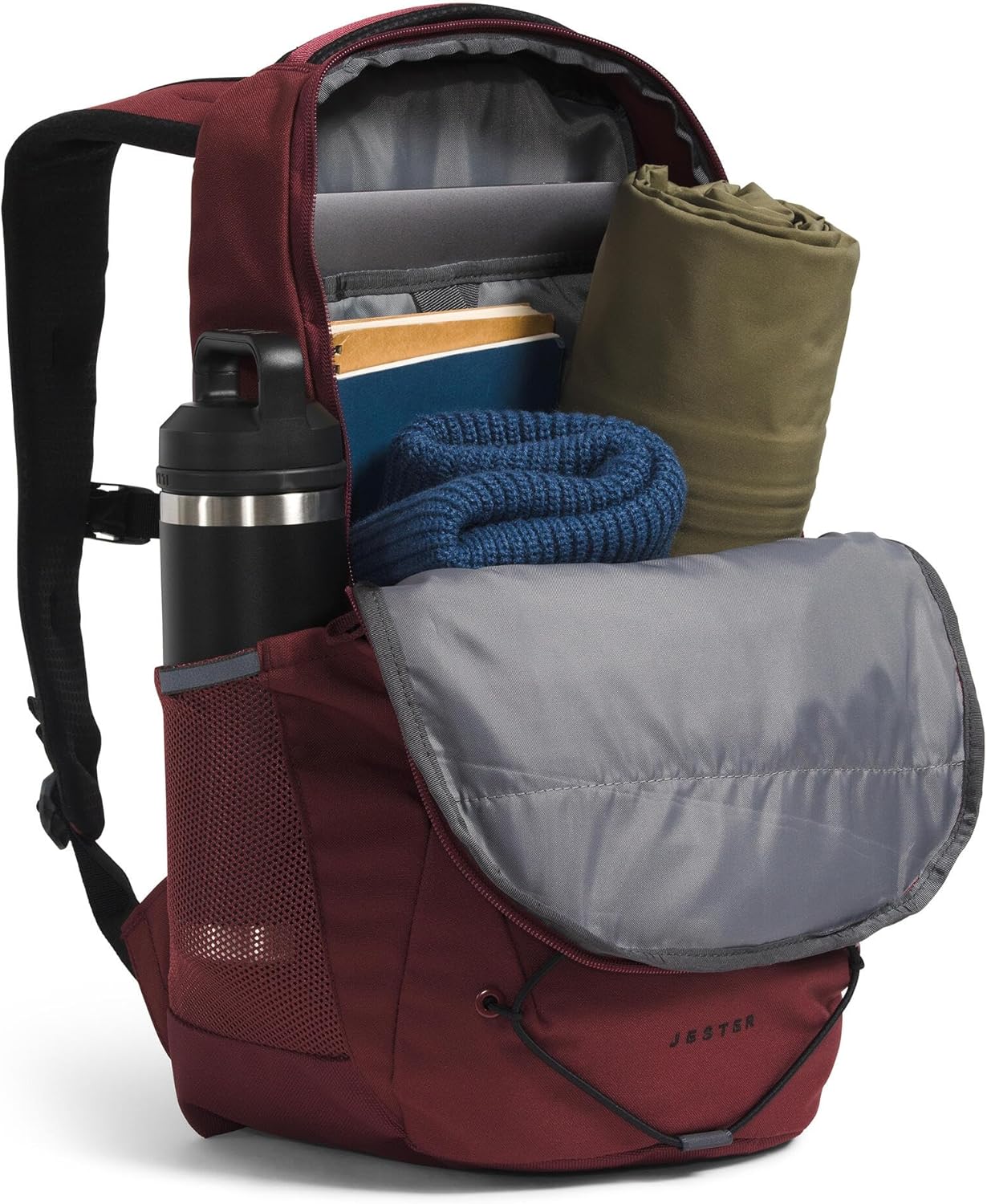 The North Face Jester Everyday Laptop Backpack - PFAS Free, Sumac/TNF Black, One Size