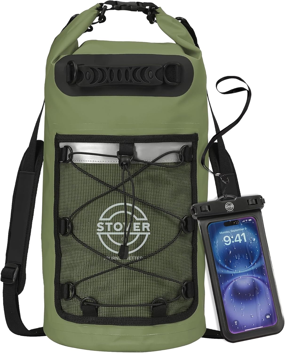 STOVER 5/10/25/30/40/55L Waterproof Backpack- Floating Dry Bag for Kayaking, Travel, Beach, Hiking, & Camping, Men/Women