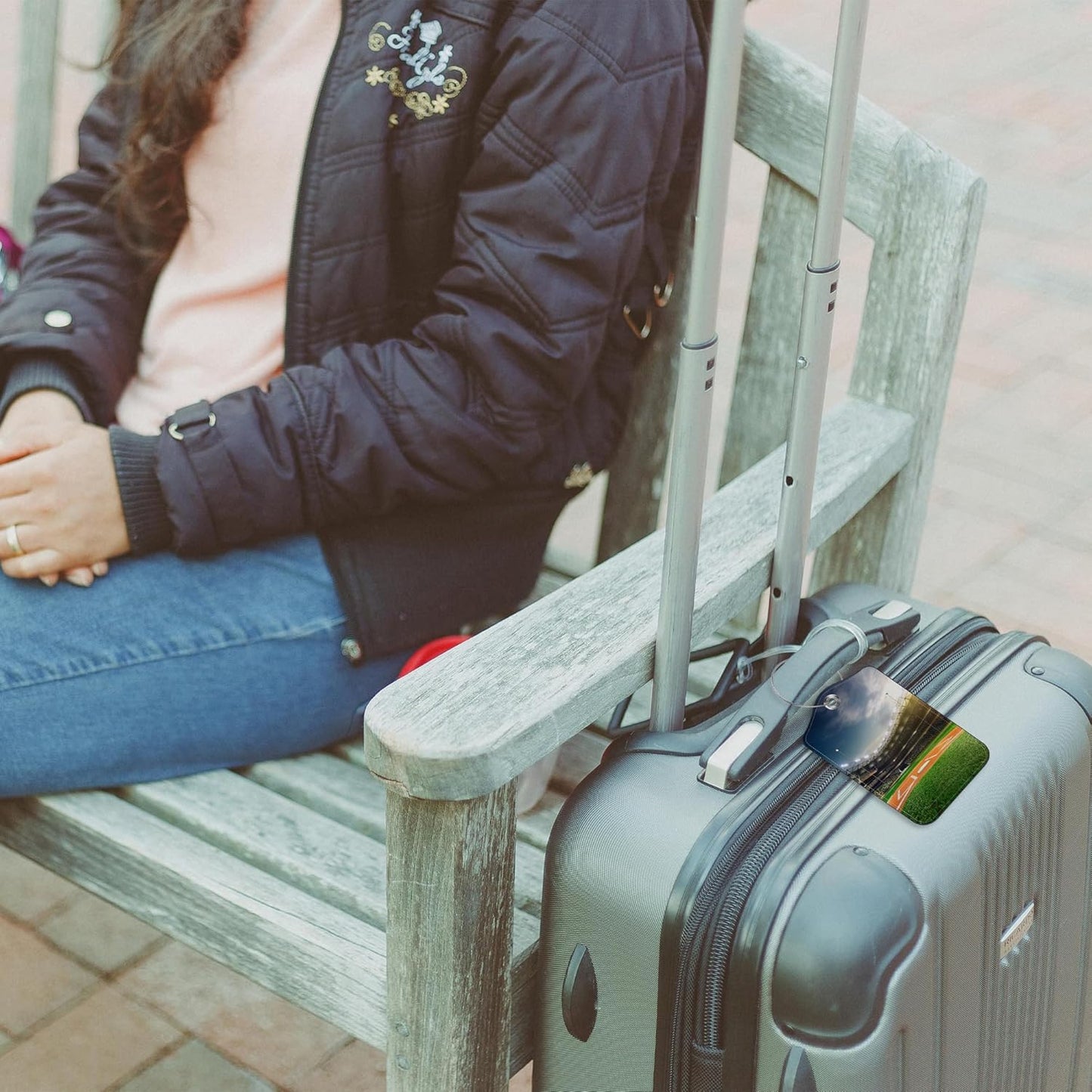 2 Pack Luggage Tag for Suitcase Old Baseball and Glove on Baseball Grand Leather Suitcase Tags with Identifiers Privacy Cover Name Address Labels and Stainless Steel Loop for Teens Adults