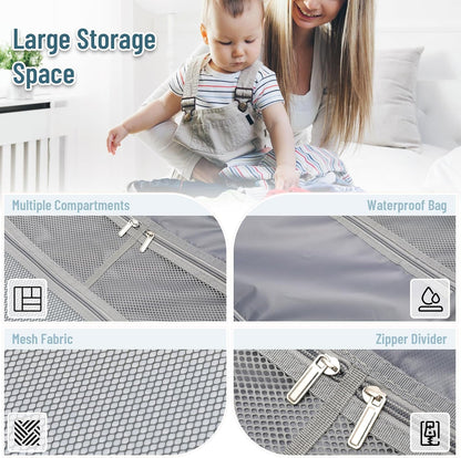 22 Inch Hardside Checked Luggage with Child Seat - 40L Spinner Suitcase W/TSA Lock, Aircraft-Grade ABS+PC Shell & Commercial Wheels for Family Travel