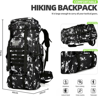 King'sGuard 70L Camping Hiking Backpack Tactical Backpack Military Molle Rucksack Backpack for Outdoor