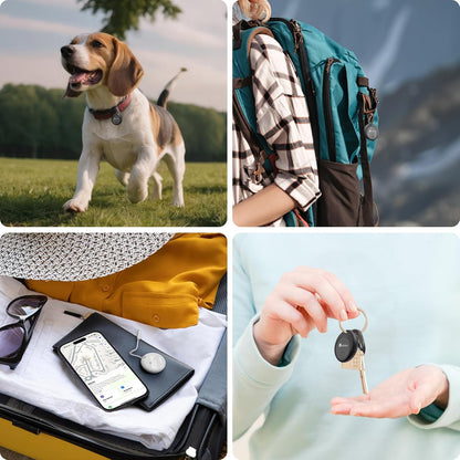 2025 [Apple MFi Certified] (iOS Only) Bluetooth Tracker Smart Finder for Apple Find My, iPhone Card Wallet Finder GPS Tracker, 5-10 Years Battery, Keys Finder and Item Locator for Keys, Bags, Passport
