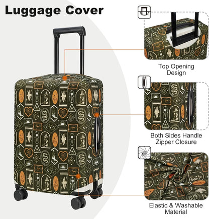 HYPER VENTURE Washable Luggage Cover - Fashion Suitcase Protector Fits 18-22 Inch Luggage (Wilderness Mark, S)