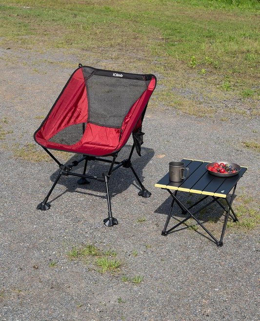 iClimb Ultralight Compact Camping Folding Beach Chair with Anti-Sinking Large Feet