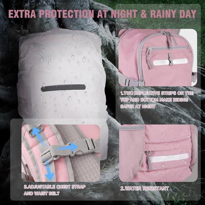 Zavothy 18L Multipurpose Hiking Backpack with 3L Water Bladder – Durable Hydration Backpack with Insulated Bladder Compartment, Hidden Helmet Holder & Rain Cover – for Hiking, Commuting, and Camping