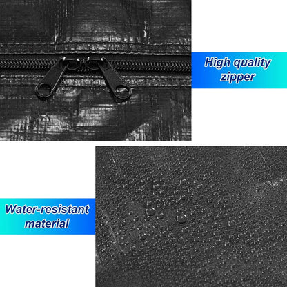 4 Pcs 66 Gallon Large Moving Bags with Zipper and Handles Foldable Storage Duffle Bags Heavy Duty Extra Large Totes for College Dorm Travel Clothes Blankets Bedding Moving (Black)