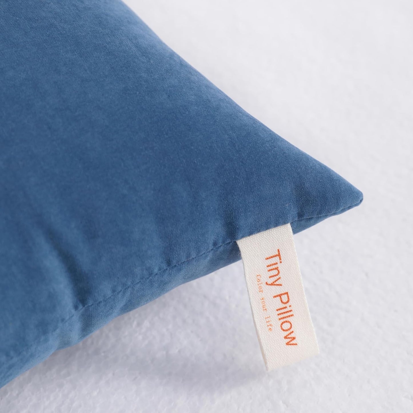 NTBAY Tiny Pillows, Down Alternative 7"x11" Microfiber Mini Pillow for Travel, Pets, Soft Machine Washable Small Pillows for Neck, Wrist, Lumbar and Knee, Denim Blue