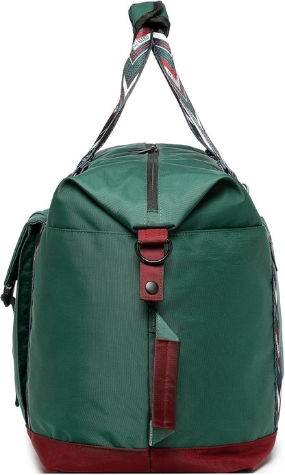 SUNNY BIRD Duffel with Utility Pouch, 40L Weekender Overnight Bag with Shoe Compartment for Travel and Sports (Greenboho)