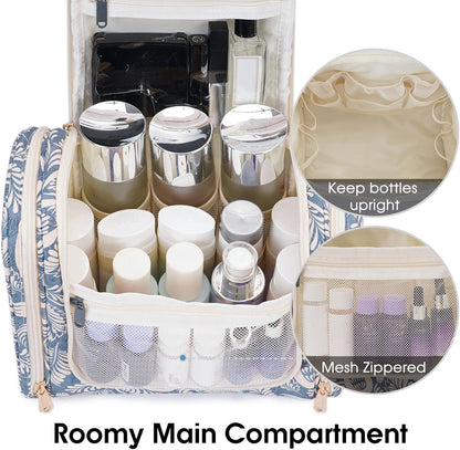 Narwey Hanging Toiletry Bag for Women Travel Makeup Bag Organizer Toiletries Bag for Cosmetics Essentials Accessories
