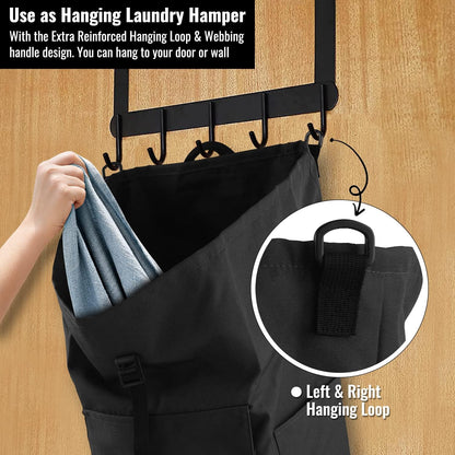 Laundry Bag Backpack, 125L, Extra Large with Shoulder Straps, Adjustable & Extendable Design, Hamper 3 Pockets for Laundromat, College, Travel, Camping