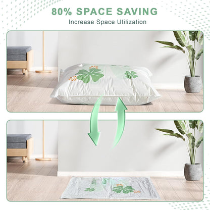 20 Pack Vacuum Storage Bags for Clothing Travel with Electric Pump, 4 Sizes Jumbo/Large/Medium/Small Space Saver Bags Vacuum Sealed for Luggage Blankets, Vacuum Seal Bags for Bedding Comforters