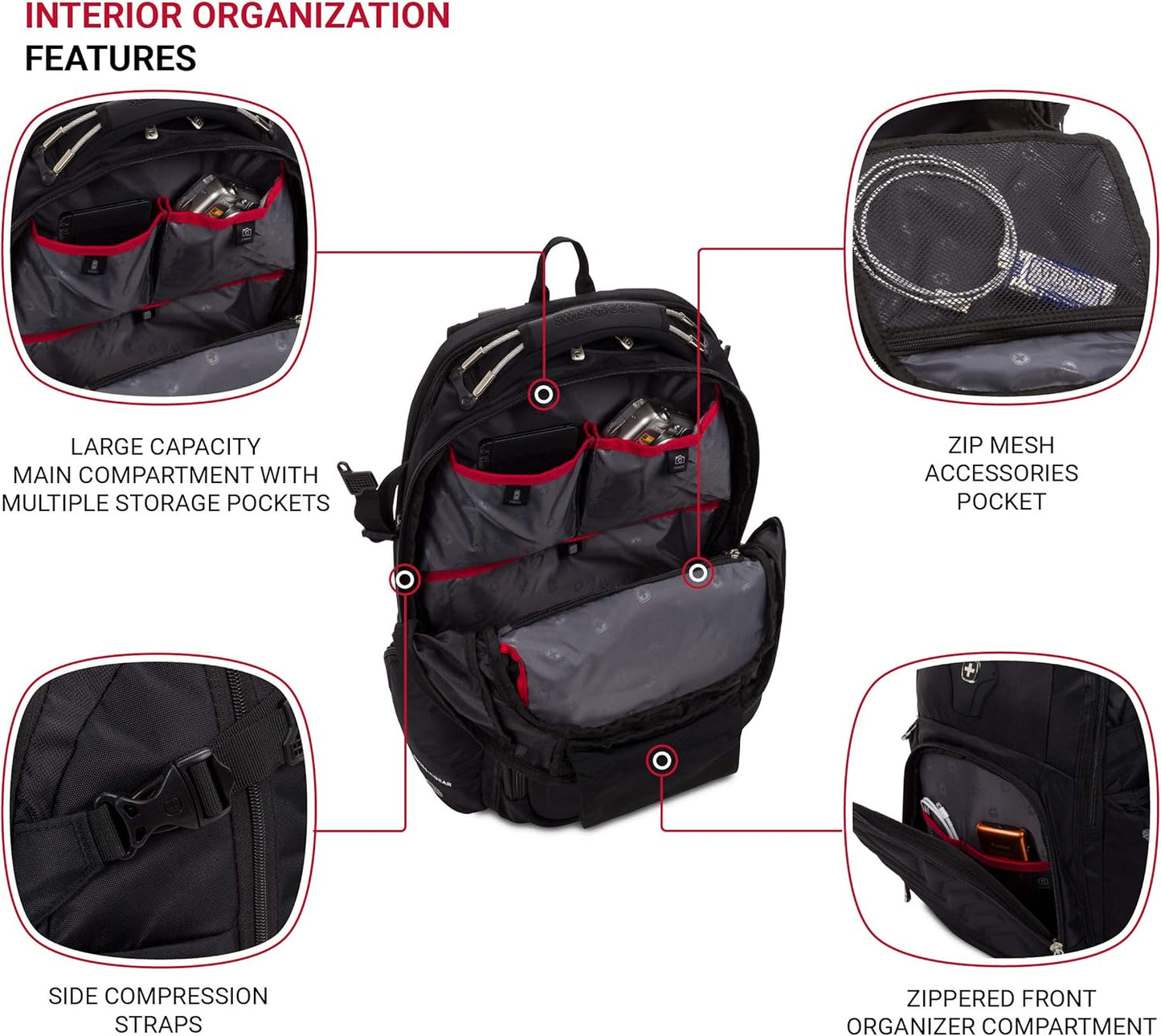 SwissGear 5709 Scansmart Backpack, Black, Large