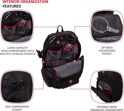 SwissGear 5709 Scansmart Backpack, Black, Large