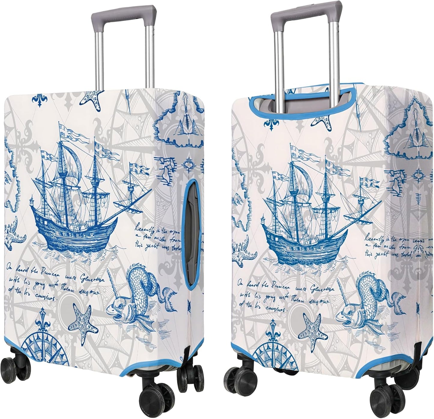 Travel Luggage Cover Suitcase Protector Fits 18-32 Inch Wheel Covers PatternedTravel Related Items Flower Luggage Protector Elastic S