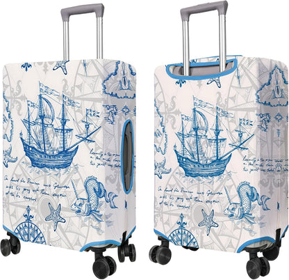 Travel Luggage Cover Suitcase Protector Fits 18-32 Inch Wheel Covers PatternedTravel Related Items Flower Luggage Protector Elastic S