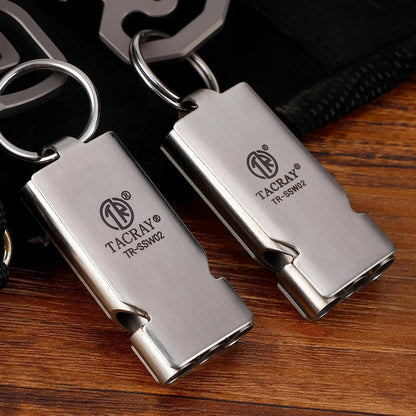 TACRAY Emergency Whistles Lifeguard Safety Whistle with Neck Chain and Keychain for Outdoor Camping Hiking