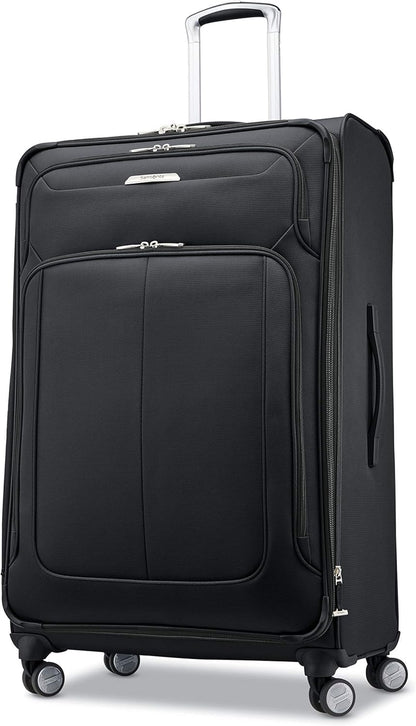 Samsonite Solyte DLX Softside Expandable Luggage with Spinner Wheels, Midnight Black, 3-Piece Set (20/25/29)