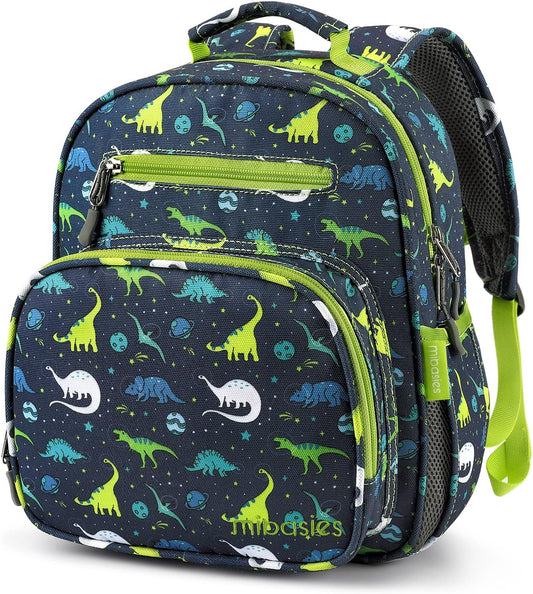 mibasies Toddler Backpack for Boys 2-4: Cute Kids Backpacks Boys - Preschool Kindergarten Backpack - Galaxy Dinosaur
