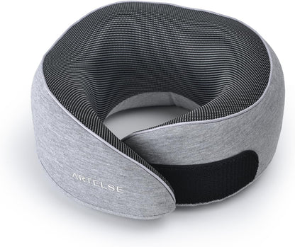 Neck Travel Pillow for Rest - Memory Foam Travel Pillow for Airplane, Comfortable Breathable Cover, 360 Degree Support Ergonomic Design Best for Flight, Train, Sleeping, Travel Essentials