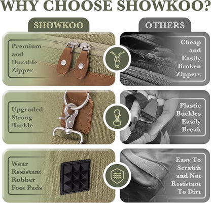 SHOWKOO Duffle Bag for Travel 60L Expandable Canvas Travel Bag Durable Vintage Weekender Overnight Carry On Bag for Men(Army Green)