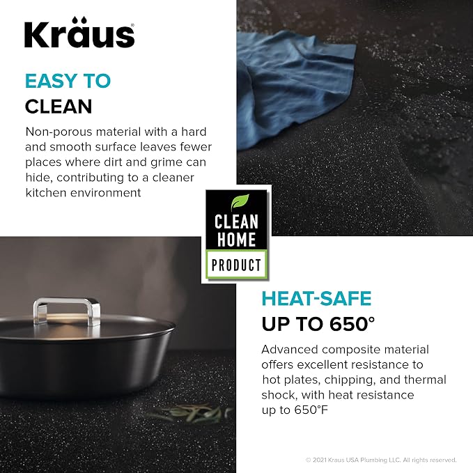 KRAUS Bellucci Workstation 33 in. Drop In Single Bowl Granite Kitchen Sink in - Image 11