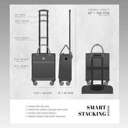 Verage 18x14x8in Spinner Underseat Carry-On Luggage -Airplane Personal Item Bag - Image 9