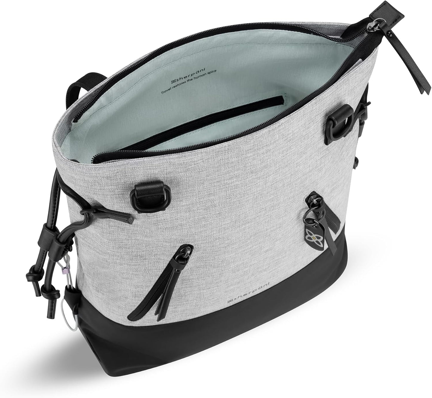 Sherpani Tempest, Anti-Theft Convertible Backpack, Teacher Tote Bag, Travel Backpack for Women, Fits 15 Inch Laptop (No Sleeve) (Sterling)