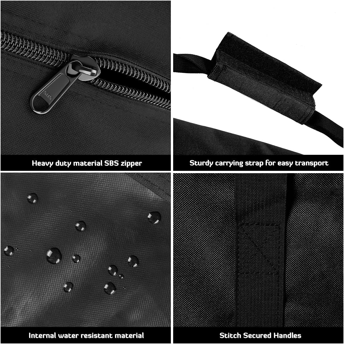 INFANZIA 24inch Sports Duffel Travel Bag, 56L Duffel Tote Bag with Upgrade Zipper, Water Resistant & Foldable Equipment Storage Bag for Camping Tent Tripod Fishing, 2PCS