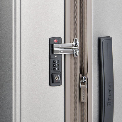 Travelpro Platinum Elite Hardside Expandable Spinner Wheel Luggage TSA Lock Hard Shell Polycarbonate Suitcase, Metallic Sand, 2-Piece Set (21/25)