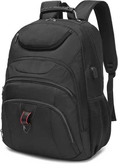 Extra Large Laptop Backpack for Men,37L Gaming Laptop Backpack,18.4Inch Travel Backpack with USB Charging Port, Business Flight Approved -Big Capacity Computer Bag College Bookbag, Black Black