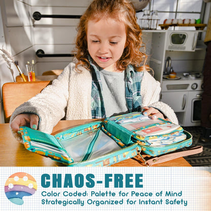 EVERLIT Care Rescue Pack | Family-Friendly First Aid Kit for Kids with 200 Pcs Medical Supplies | Travel-Friendly Compact Storage Bag for Home, Car, Travel, Camping, Adventure (Splatter)