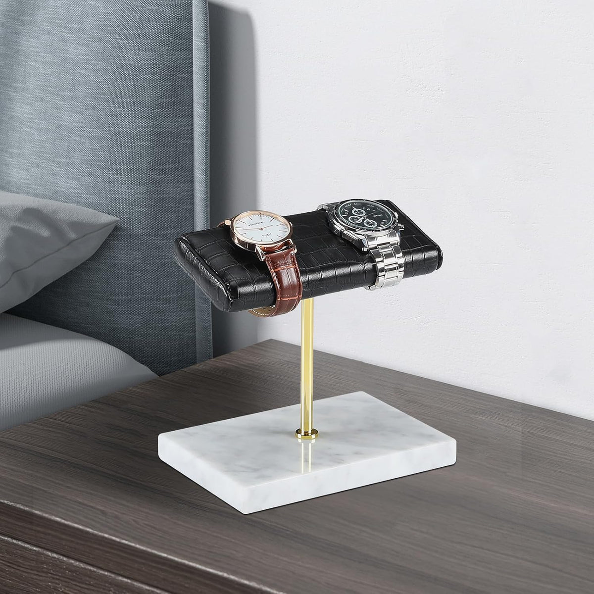 LYS&LYX Watch stand watch display stand watch holder watch Handcrafted watch holder (2--white/glod/croco)