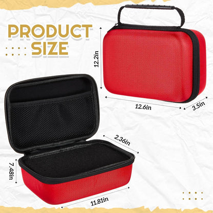 EVA Hard Case with Customizable Foam Protective EVA Carrying Case Shockproof Outdoor for Camera, Digital Products, Electronic Instruments with Knife(Red,12.6 x 12.2 x 3.5 Inch)