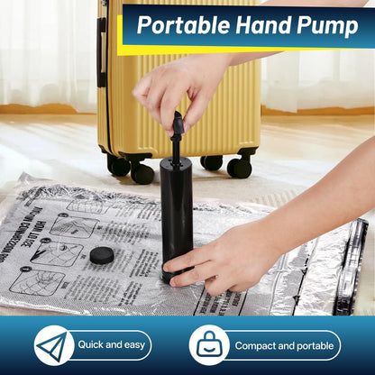 Travel Vacuum Bags for Luggage with Hand Pump,Vacuum Seal Bags for Clothing,Packing Cubes Compression,Cruise Ship and Travel Essentials(Combo 6 Pack)