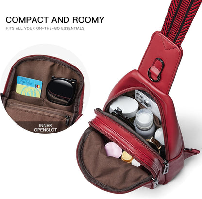 Sling Bag For Women Fanny Pack Crossbody Travel Shoulder Belt Bags Tote Backpack Purse Faux Leather