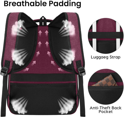 Backpack for Girls Women, School Backpack for Teen Boys, Lightweight Casual High School Bookbag, Daily-use Travel Laptop Backpack with USB Charging Port Fits 15.6 Inch Notebook