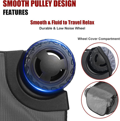 star cloud 21x14x9 Rolling Backpack with Wheels - Water-Resistant, 17.3" Laptop Compartment, Ideal Carry-On for Overnight Travel, College, Work - Wheeled Business Backpack for Adults