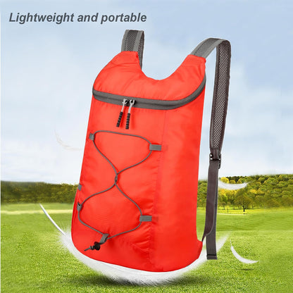 16L Hiking Daypack Lightweight Foldable Travel Backpack Water Repellent Camping Outdoor Packable Easy Carry-on Bag (Red)