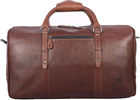 Leather Duffel Bag for Men & Women Travel, Weekend, Overnight, Gym Bag